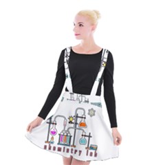 Chemistry Lab Suspender Skater Skirt