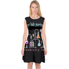 Chemistry Lab Capsleeve Midi Dress by Valentinaart