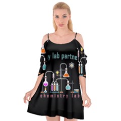 Chemistry Lab Cutout Spaghetti Strap Chiffon Dress