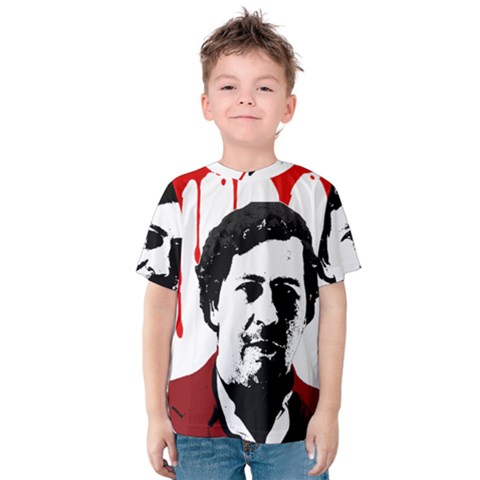 Pablo Escobar  Kids  Cotton Tee by Valentinaart