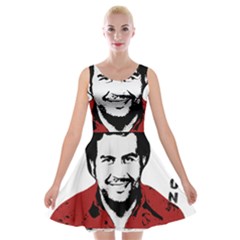 Pablo Escobar  Velvet Skater Dress by Valentinaart