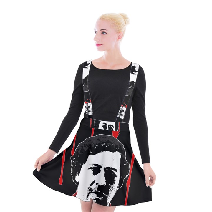 Pablo Escobar  Suspender Skater Skirt