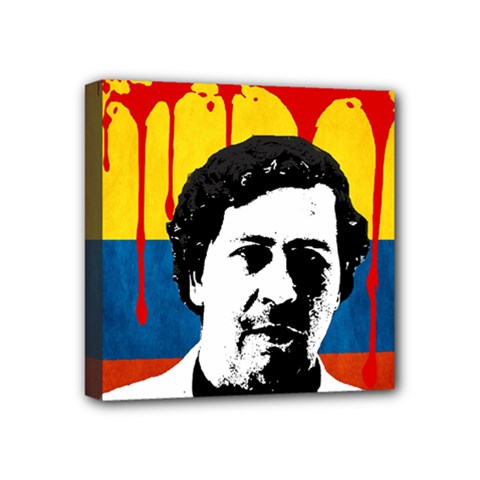 Pablo Escobar Mini Canvas 4  X 4  by Valentinaart