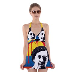 Pablo Escobar Halter Swimsuit Dress by Valentinaart