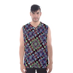 Colorful Floral Collage Pattern Men s Basketball Tank Top