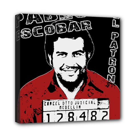 Pablo Escobar Mini Canvas 8  X 8  by Valentinaart