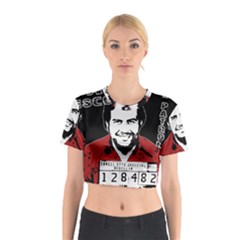 Pablo Escobar Cotton Crop Top by Valentinaart