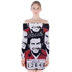 Pablo Escobar Long Sleeve Off Shoulder Dress by Valentinaart