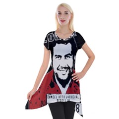 Pablo Escobar Short Sleeve Side Drop Tunic by Valentinaart