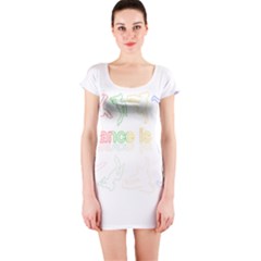 Dance Is Life Short Sleeve Bodycon Dress by Valentinaart