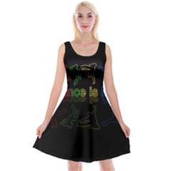 Dance Is Life Reversible Velvet Sleeveless Dress by Valentinaart