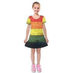 Five Wall Colour Kids  Short Sleeve Velvet Dress