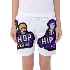 Real Hip Hop Never Die Women s Basketball Shorts by Valentinaart