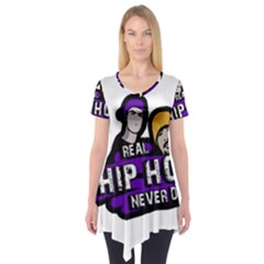 Real Hip Hop Never Die Short Sleeve Tunic  by Valentinaart