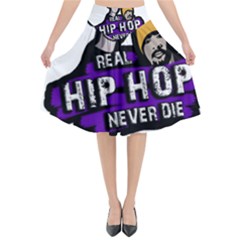 Real Hip Hop Never Die Flared Midi Skirt by Valentinaart