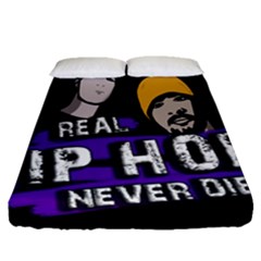 Real Hip Hop Never Die Fitted Sheet (queen Size) by Valentinaart