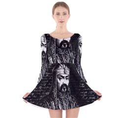 Attila The Hun Long Sleeve Velvet Skater Dress by Valentinaart