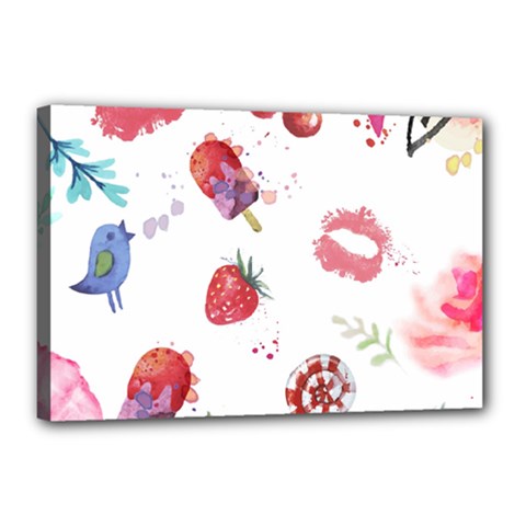 Hand Painted Summer Background  Canvas 18  X 12  by TastefulDesigns