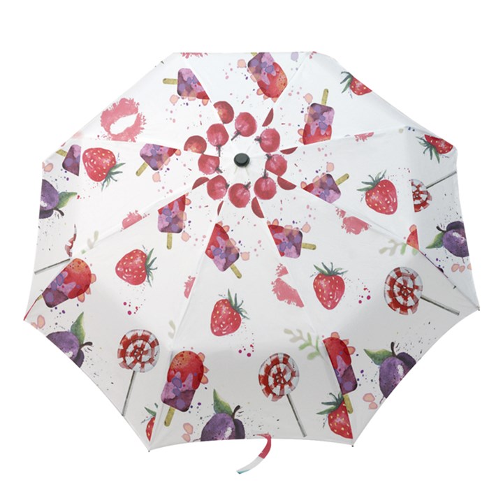 Hand Painted Summer Background  Folding Umbrellas