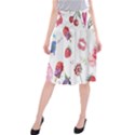 Hand Painted Summer Background  Midi Beach Skirt View1