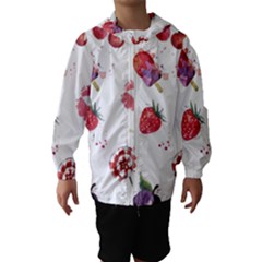 Hand Painted Summer Background  Hooded Wind Breaker (kids) by TastefulDesigns