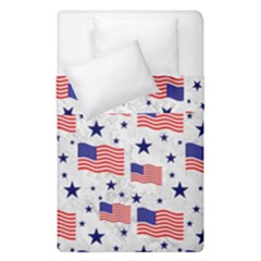 Flag Of The Usa Pattern Duvet Cover Double Side (single Size) by EDDArt