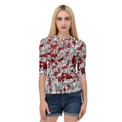 Pattern Quarter Sleeve Tee