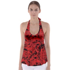 Pattern Babydoll Tankini Top