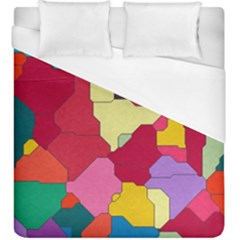 Colorful Leather Pieces              Duvet Cover (king Size) by LalyLauraFLM