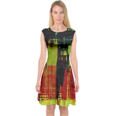 Grunge Texture             Capsleeve Midi Dress by LalyLauraFLM