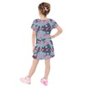 Cracked tiles                 Kids  Short Sleeve Velvet Dress View2