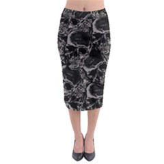 Skulls Pattern Midi Pencil Skirt by ValentinaDesign