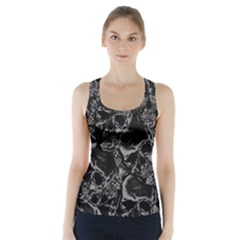 Skulls Pattern Racer Back Sports Top