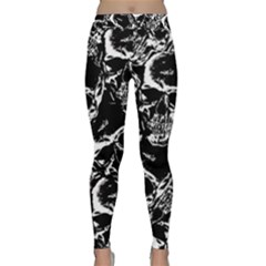 Skulls Pattern Classic Yoga Leggings by ValentinaDesign