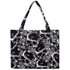 Skulls Pattern Mini Tote Bag by ValentinaDesign