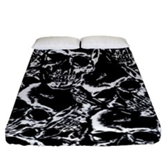 Skulls Pattern Fitted Sheet (queen Size)