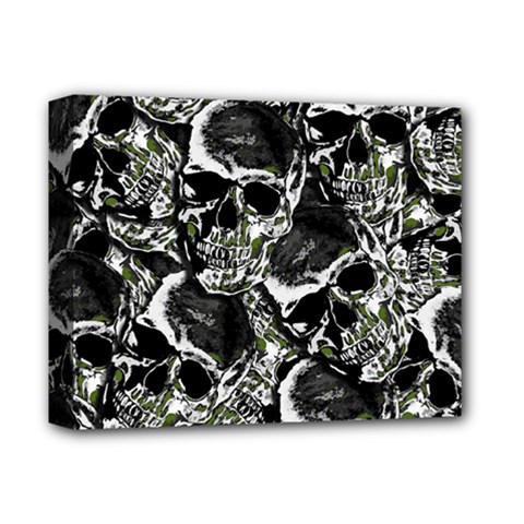 Skulls Pattern Deluxe Canvas 14  X 11  by ValentinaDesign