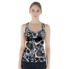 Skulls Pattern Racer Back Sports Top