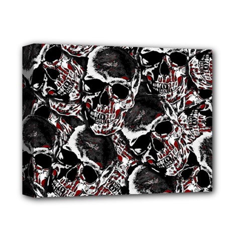 Skulls Pattern Deluxe Canvas 14  X 11  by ValentinaDesign