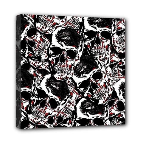 Skull Pattern Mini Canvas 8  X 8  by ValentinaDesign