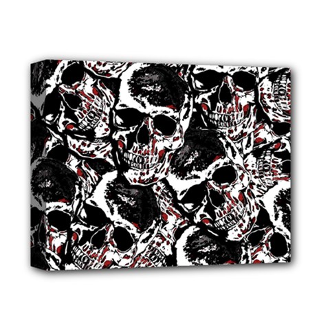 Skull Pattern Deluxe Canvas 14  X 11  by ValentinaDesign