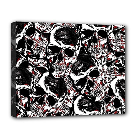 Skull Pattern Deluxe Canvas 20  X 16   by ValentinaDesign