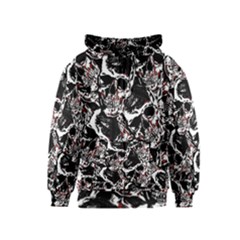 Skull Pattern Kids  Zipper Hoodie by ValentinaDesign