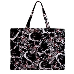 Skull Pattern Zipper Mini Tote Bag