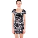 Skull pattern Short Sleeve Bodycon Dress View1