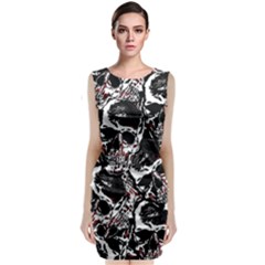 Skull Pattern Classic Sleeveless Midi Dress by ValentinaDesign