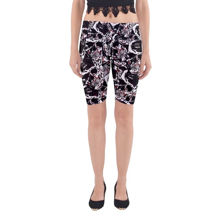 Skull pattern Yoga Cropped Leggings