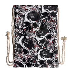 Skull Pattern Drawstring Bag (large) by ValentinaDesign