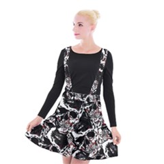 Skull Pattern Suspender Skater Skirt by ValentinaDesign