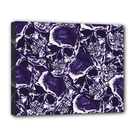 Skull Pattern Deluxe Canvas 20  X 16   by ValentinaDesign